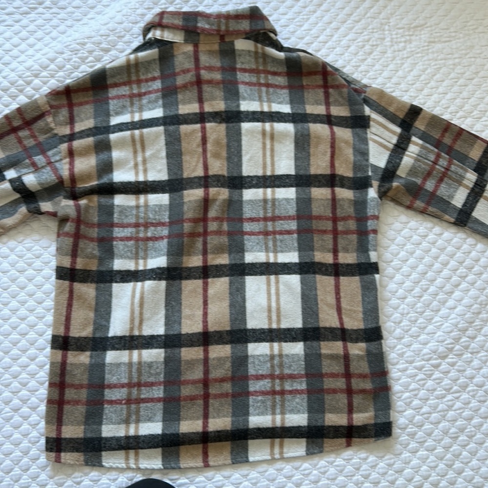 Plaid over size button down - Picture 3 of 3